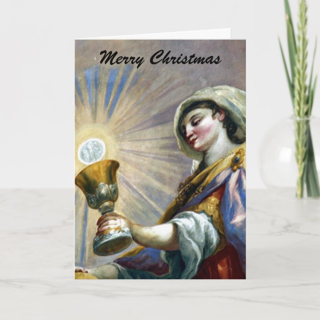 Weihnachtsgeschichte Feiertagskarte (Vorderseite)