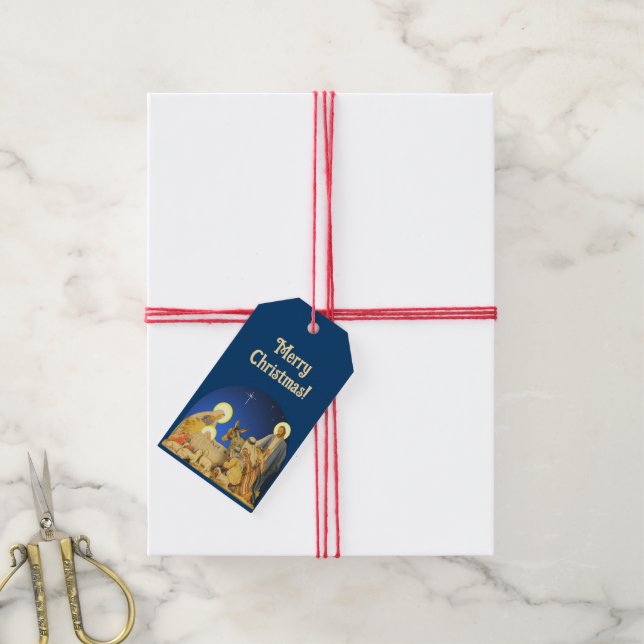 Weihnachtsgeschichte    geschenkanhänger (Mit Garn)