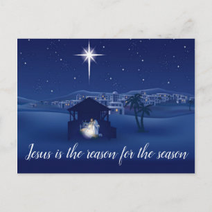 Weihnachtsgeschichte Jesus ist der Grund Postkarte