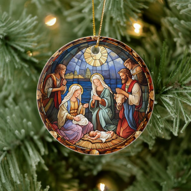 Weihnachtsgeschichte  keramik ornament (Baum)