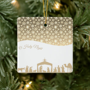 Weihnachtsgeschichte Keramikornament