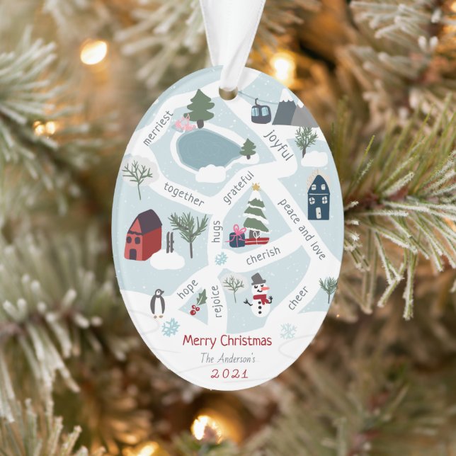 Weihnachtsgeschichte mit Illustrationen Foto Ornament (Baum)