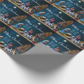 Weihnachtsgeschichte mit Zitat Geschenkpapier