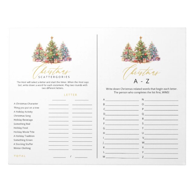 Weihnachtsgeschichten A bis Z Teewegspiele Notizblock (Vorderseite)