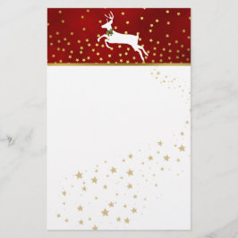 Weihnachtsgeschichten für Weißes Hirsch und Sterne Briefpapier