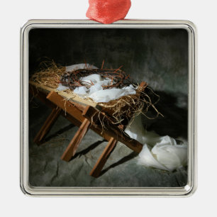 Weihnachtsgeschichten-Metapher Silbernes Ornament