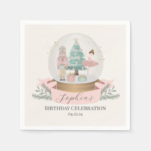 Weihnachtsgeschirr aus Rosa Nussknacker Serviette