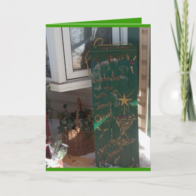 Weihnachtsgeschirr Feiertagskarte (Vorderseite)