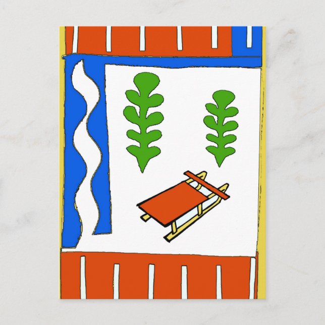 Weihnachtsgeschirr Feiertagspostkarte (Vorderseite)