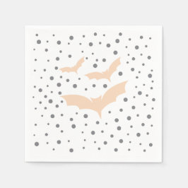 Weihnachtsgeschirr - Schwarz und Orange Bat Serviette