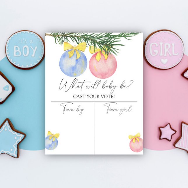 Weihnachtsgeschlecht enthüllt Boy oder Girl Chart Poster (Von Creator hochgeladen)