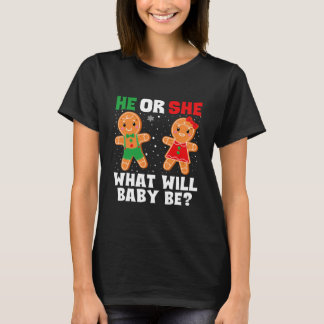 Weihnachtsgeschlecht offenbart Gingerbread T-Shirt