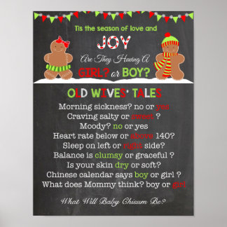 Weihnachtsgeschlecht zeigt Alte Ehefrauen als Post Poster