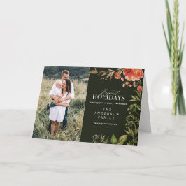 Weihnachtsgeschmack Foto rot und grün Feiertagskarte