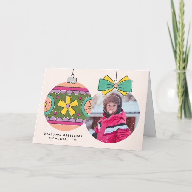 Weihnachtsgeschmack Grußkarte - Orange (Vorderseite)