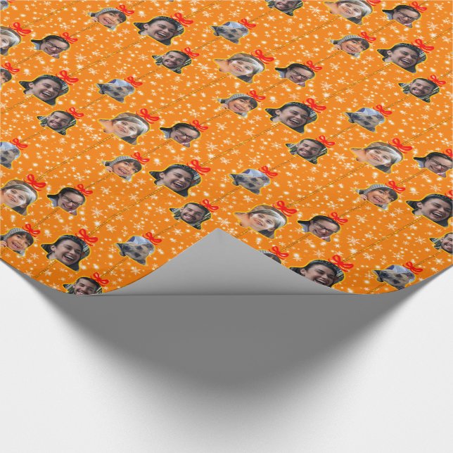 Weihnachtsgeschmuck 6 Foto D-Orange Geschenkpapier (Ecke)