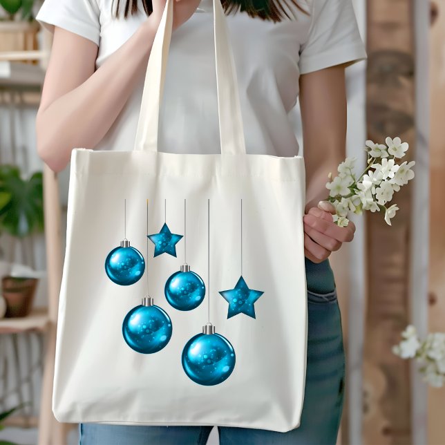 Weihnachtsgeschmuck Balls and Stars Tote Tasche (Von Creator hochgeladen)