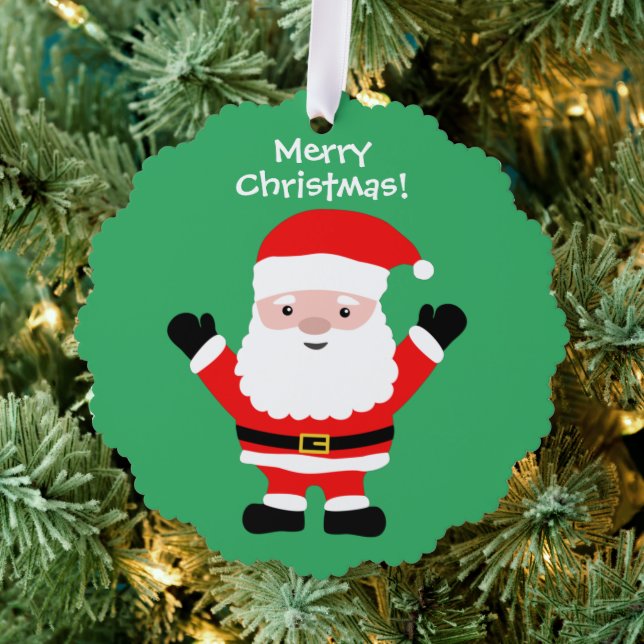 Weihnachtsgeschmuck mit Jolly Santa zum Foto Ornament Karte (Insitu (Baum))