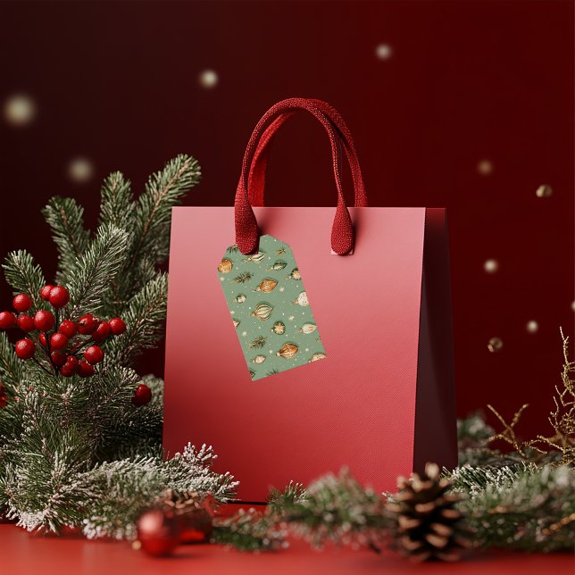 Weihnachtsgeschmuck Muster Grün Geschenkanhänger (Von Creator hochgeladen)