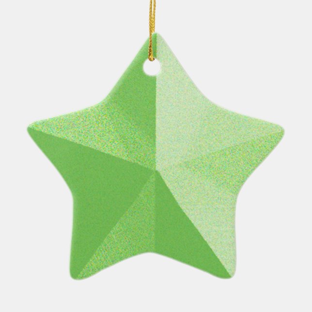 Weihnachtsgeschmuck-Vorlage für Green Star Keramikornament (Vorne)