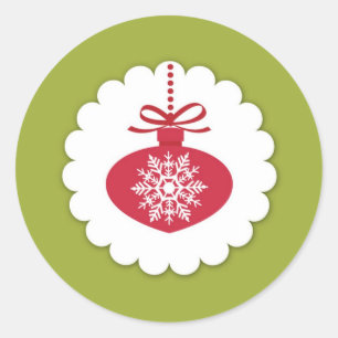 Weihnachtsgeschmucksticker Runder Aufkleber