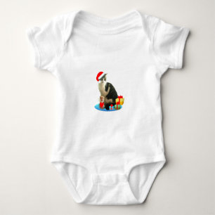 Weihnachtsgestaffel und niedlicher Engel Baby Strampler