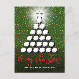 Weihnachtsgestalt der Golf-Familie Feiertagspostkarte