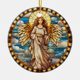 Weihnachtsgestanzter Glass Angel Keramik Ornament