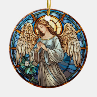 Weihnachtsgestanzter Glass Angel Keramik Ornament