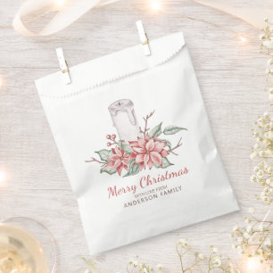 Weihnachtsgesteck und Kerzen-Gunstbeutel Geschenktütchen