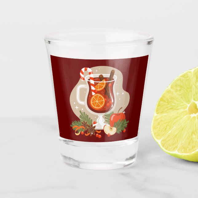 Weihnachtsgetränk  schnapsglas (Vorderseite)
