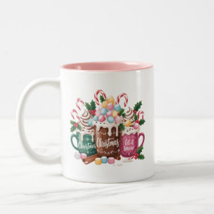 Weihnachtsgetränke Pink Coquette Lebkuchen Kaffee Zweifarbige Tasse