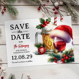 Weihnachtsgetränke Weihnachten Party Save the Date Ankündigung