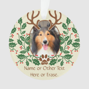 Weihnachtsgeweihe für Hund/Katze personifizieren Ornament