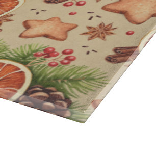 Weihnachtsgewürz-Glas-Schneidbrett Schneidebrett