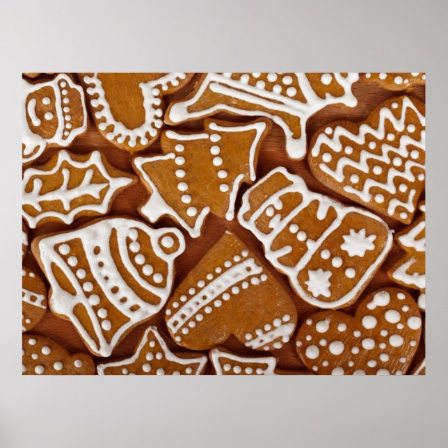 Weihnachtsginger-Cookies Poster (Vorne)