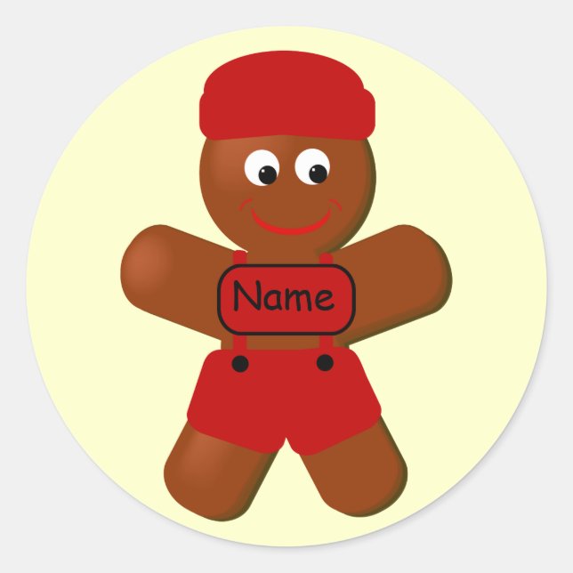 Weihnachtsgingerbrot Boy Sticker (Vorderseite)