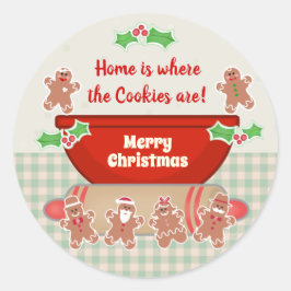 Weihnachtsgingerbrot Custom Funny Baking Runder Aufkleber