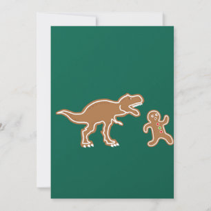 Weihnachtsgingerbrot Dinosaurier Cookie Jagd Einladung