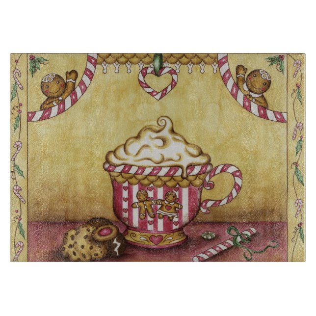 Weihnachtsgingerbrot - Geschenk des Küchenschnitts Schneidebrett (Vorderseite)