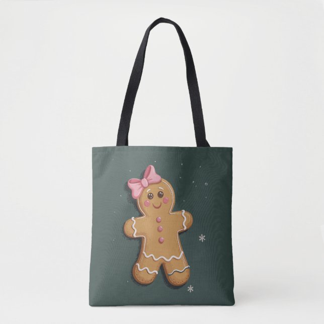 Weihnachtsgingerbrot Girl Pink Bow Coquette (Vorderseite)
