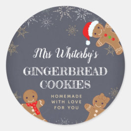 Weihnachtsgingerbrot hausgemachte Cookie Stickers