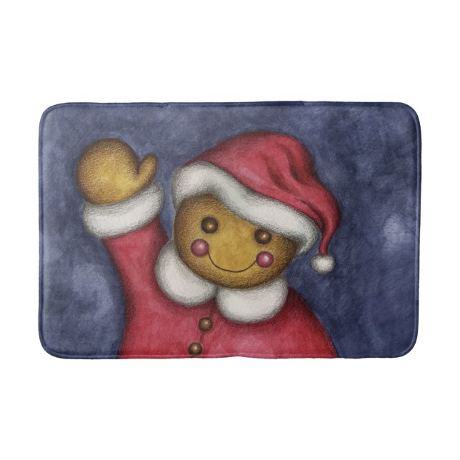 Weihnachtsgingerbrot Holiday Mat Bad Rug Badematte (Vorderseite)