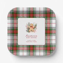 Weihnachtsgingerbrot Kinderdusche Pappteller