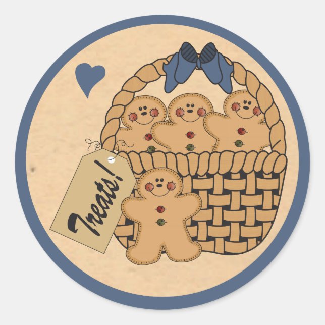 Weihnachtsgingerbrot Leckerei Siegel Runder Aufkleber (Vorderseite)