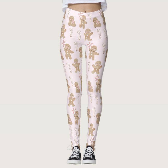 Weihnachtsgingerbrot-Leggings Leggings (Vorderseite)