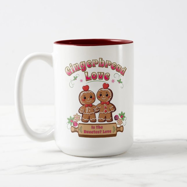 Weihnachtsgingerbrot Liebe Tasse (Links)
