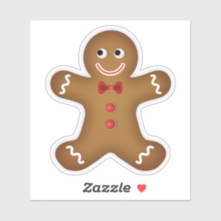 Weihnachtsgingerbrot Man Contour Sticker