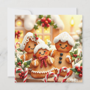 Weihnachtsgingerbrot Männer Einladung