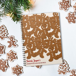 Weihnachtsgingerbrot Men Pattern Notebook Notizblock
